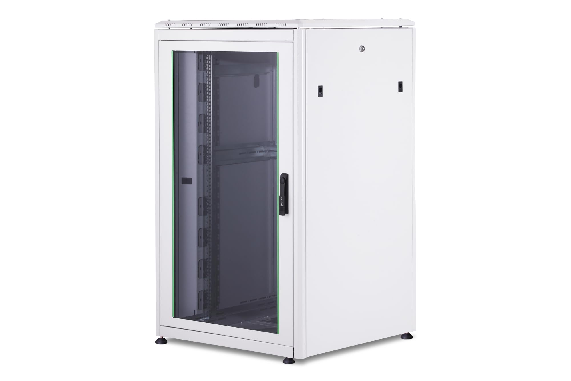 DIGITUS Armoire réseau - Rack 19 pouces - 26U - 80 x 80 cm - Charge admissible 1200 kg - Profondeur utile 74,3 cm - Série Unique - Gris