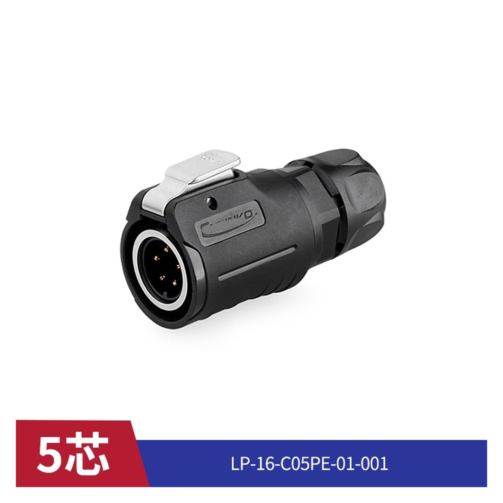 LP16 wodoodporne złącze męskie lotnicze 2 3 4 5 7 8 9 rdzeń zasilania IP68 (5 rdzeni)