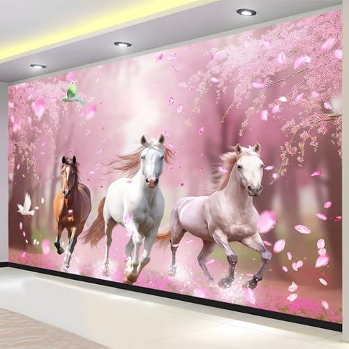 Papier peint mural 3D pour cacher un mur abîmé en salon - 2