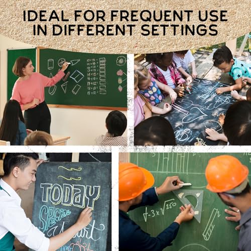 ZENO Chalk for Blackboard – 100 Sticks – White – Non-Toxic, Low Dust – Classroom & School Chalk