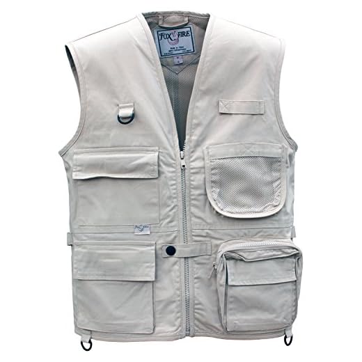 FOXFIRE for Kids Junior Adventure Vest Cotton Stone Size Large