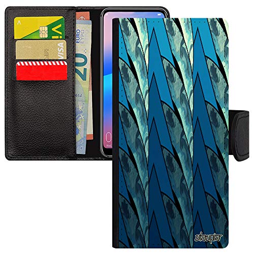 Étui antichoc Xiaomi Redmi Note 9s marbre bleu simili cuir portefeuille