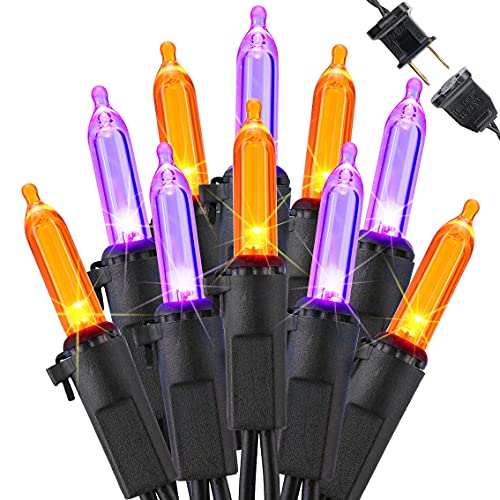 Brizled 33Ft 100 Led Purple & Orange Halloween Lights + 72.17Ft 200 Led Purple Halloween String Lights For Halloween Indoor Outdoor Decorations #TOP1