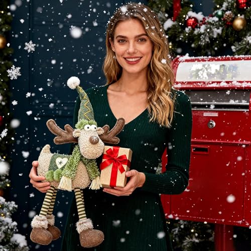 Décorations de Noël renne stables et légères pour orner étagère sans abîmer