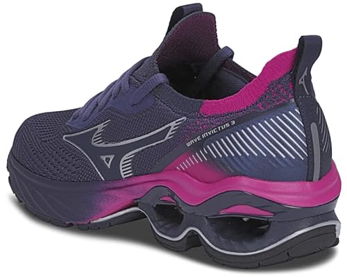 Mizuno Wave Invictus 3, Tênis Feminino, Azul/Rosa, 38