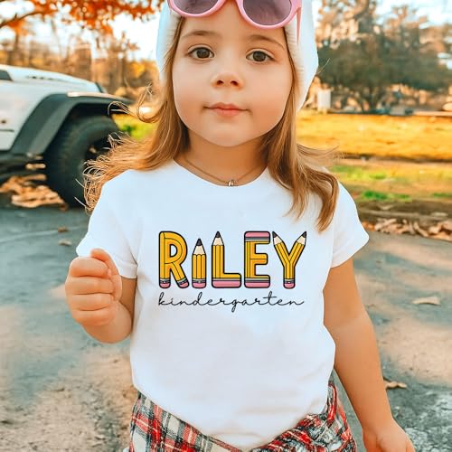 First Day of Kindergarten Shirt Personalized with Name – Custom Back to School Shirts, 1st Day of Kindergarten Shirt4