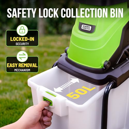 Image of Electric Wood Chipper, 15 Amp Leaf mulcher & Shredder
