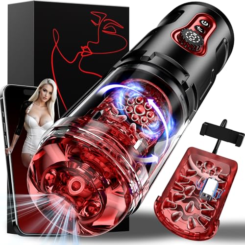 Pocket Pussy Automatic Male masturbator Penis Pump -Sex Toy formen VIIGOO Male Sex Toys with 5 thrustings & 9 rotations Masturbation Cup Adult Toy Stroker,Blowjob Sex Machine for Men's Toy