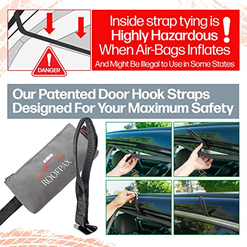 Image of RoofPax Expandable 15 /19 cft. Car Rooftop Cargo Carrier Bag Waterproof Storage Including Double Zippers, Heavy-Duty Tie-Down Straps fit Cars with /Without Roof Top Rack or Side Rails