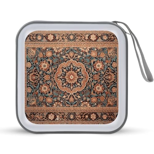 Estuche para CD y DVD de plástico duro organizador portátil de 40 discos estilo orientalista 2