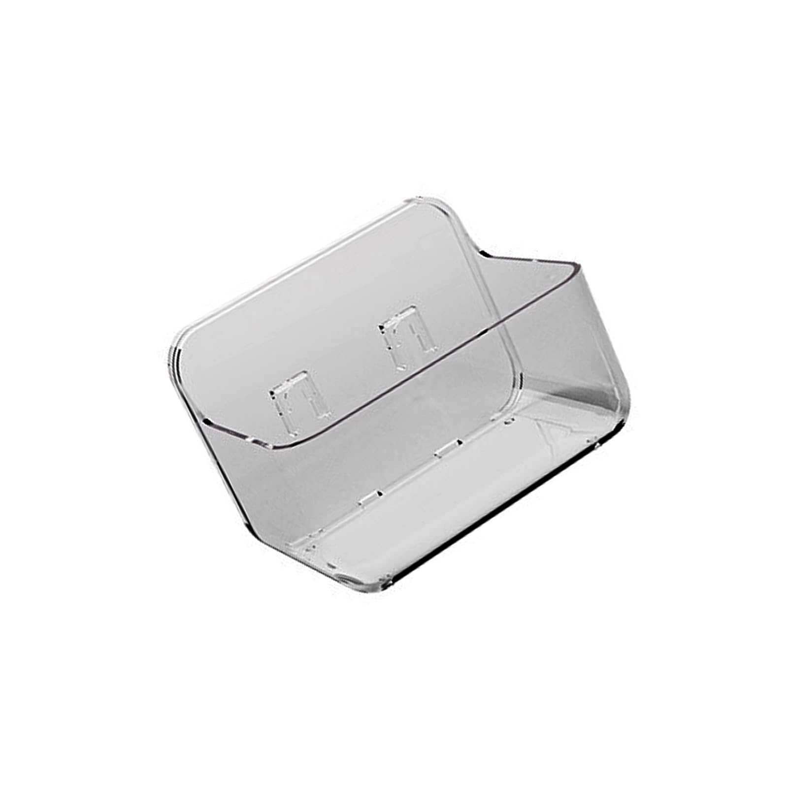 CRFFZ Sturdy Wall Mounted Storage Boxes Clear Adhesive Wall Mounted Storage Box for Bathroom Kitchen or Shelves Adhesive Organizers