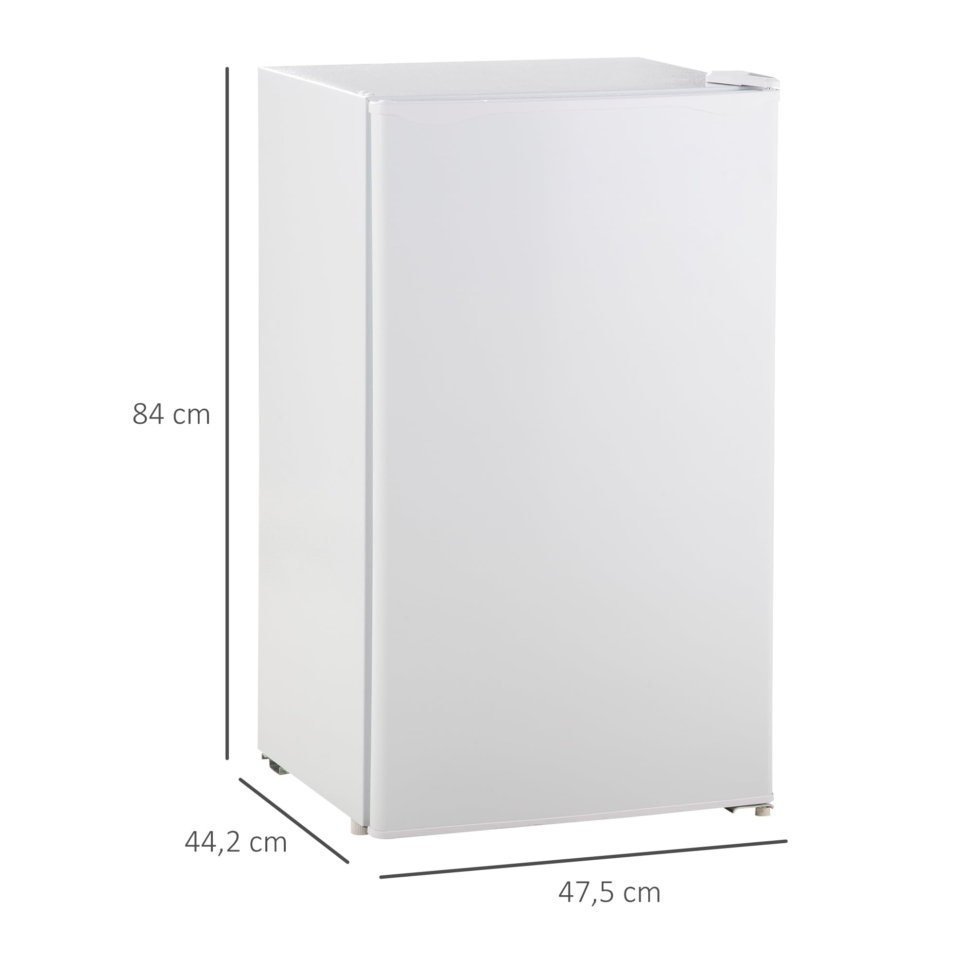 HOMCOM Réfrigérateur Congélateur Petit Réfrigérateur à Une Porte 91L Blanc | Étagères Modulables, Compartiment Congélateur, Design Sous-Comptoir