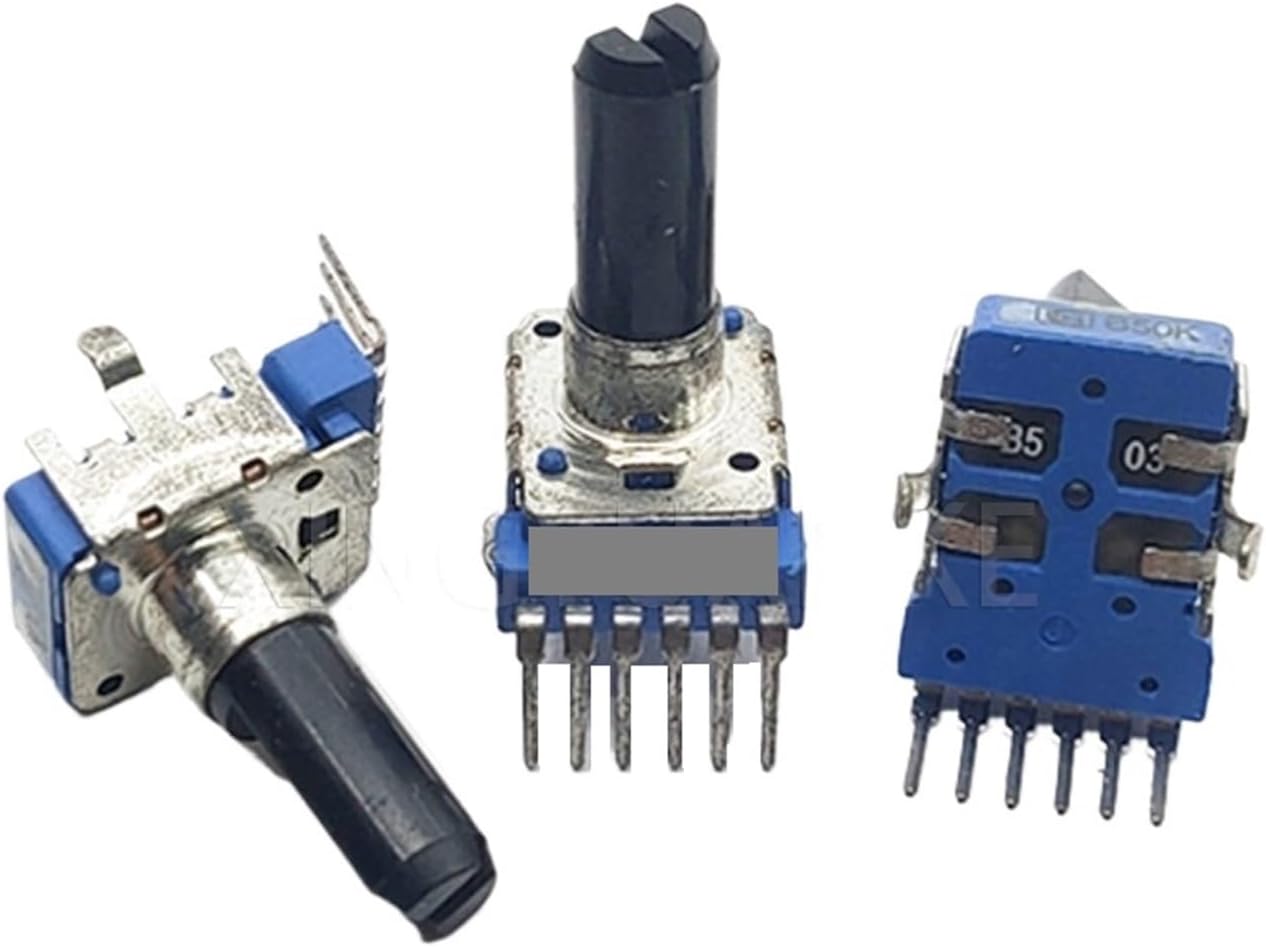 2PCS 142 Type Mixer Potentiometer RK12 Vertical Double 6-Pin B50K B503 Handle Length 18MMF Half Shaft