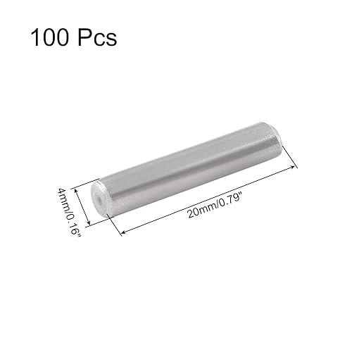 Miniatura 2 de 100 piezas de pasadores de pasador de acero inoxidable de 0.157 in x 0.787 in, clavijas cilíndricas para gabinete, muebles, estantes accesorios de