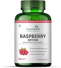 Simply Herbal 800 MG Raspberry Ketone Fruit Extract for Weight Management | Supplement Capsules With Raspberry for Promotes Healthy Weight Management Support Appetite Suppression – 60 Capsules