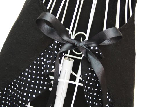 Hyzrz Cute Girls Bowknot Funny Aprons Lady's Kitchen Restaurant Women's Cake Apron With Pocket (Black) #TOP4
