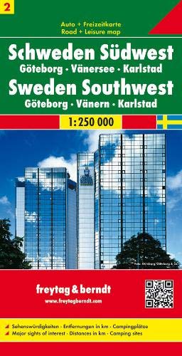 Svezia sud-ovest 1:250.000: Toeristische wegenkaart 1:250 000: Goteborg, Vanersee, Karlstad No. 2 (Auto karte)