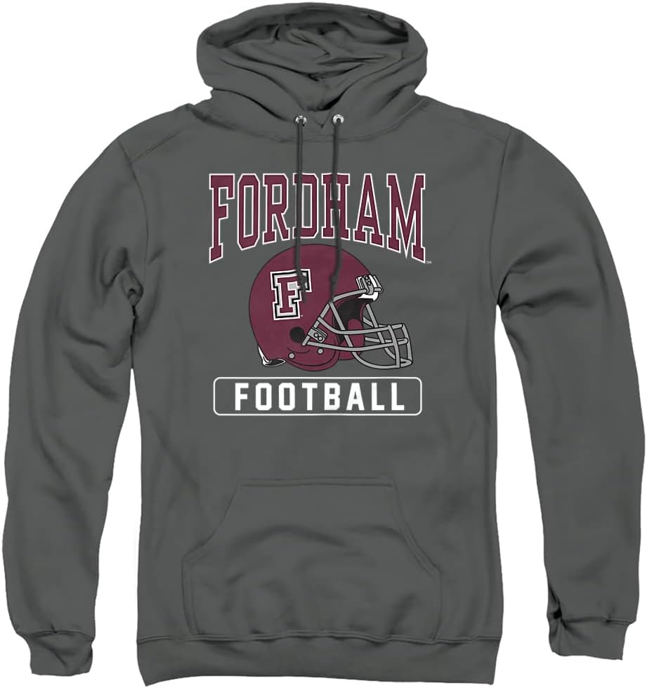Fordham University Official Football Helmet Unisex Adult Pull-Over Hoodie