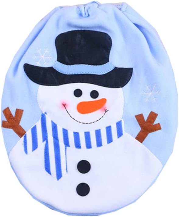 COLLBATH Unique Christmas Bathroom Decor Snowman Seat Cover Toilet Seat Ornament