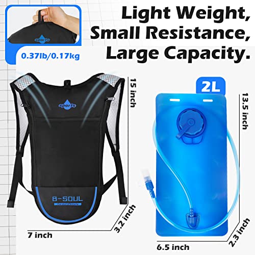 2 Pack Hydration Backpack Pack With 2L Hydration Bladder, Acvcy Lightweight Breathable Water Backpack With 3 Layer Pockets For Hiking Running Music Festivals Cycling #TOP3