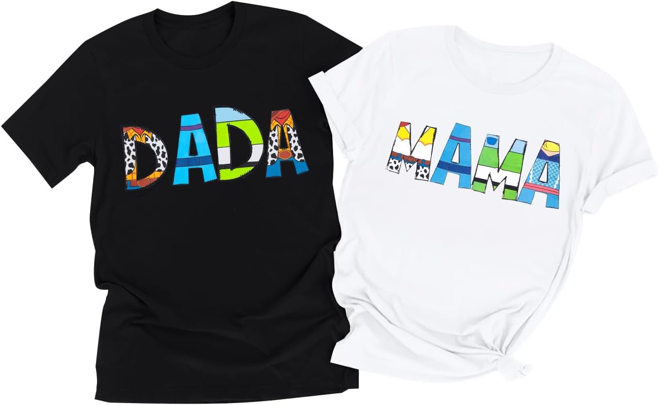 Toy Couple Shirt Family Matching Top Toy Themed Birthday Party Tee