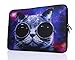 13.3-Inch to 14-Inch Laptop Sleeve Case Neoprene Carrying Bag With hidden handles For Macbook/ Notebook/ Ultrabook/ Chromebooks (blue cat)