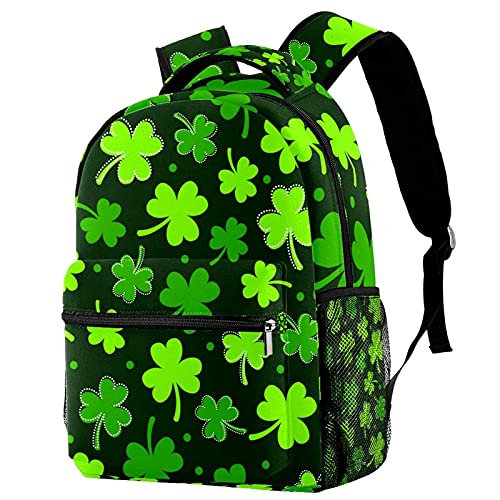 Sac à dos durable léger trèfle multicolore pour garçon et fille