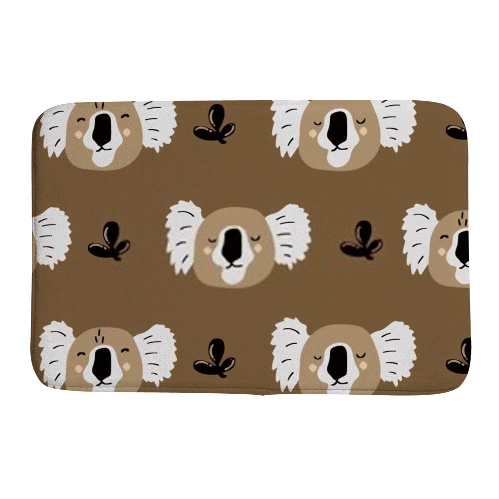 Tapis de bain antidérapant en polaire corail noir KoalaDouche 50x80 cm