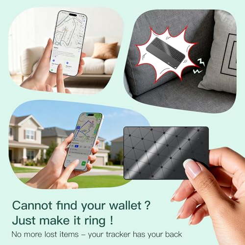 Image of 2026 Apple MFi Certified Wallet Tracker Smart Card for Find My iPhone Ultra Thin Air Tracker Tag for Travel, 5 Years+ Staying Power, IP69 Waterproof, Key Finder & Item Locator for Keys, Bags, Passport