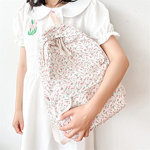 Mochila de flores para escola, mochila Kawaii, mochila floral Kawaii, mini bolsas de livros para men
