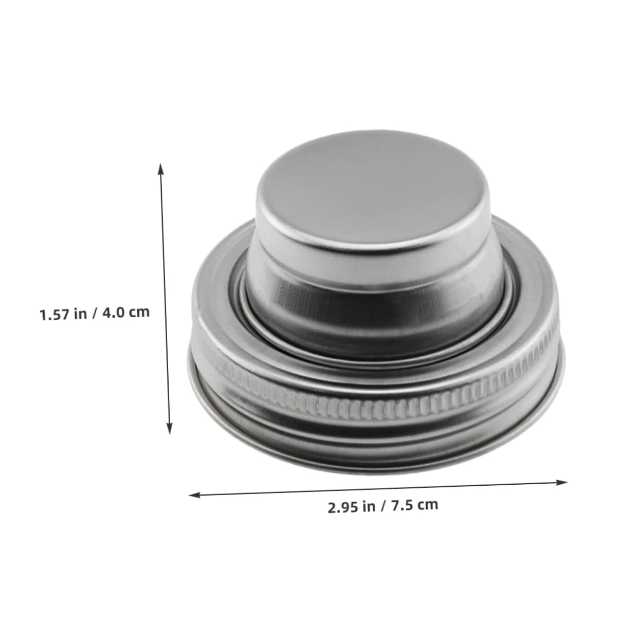 BEBEMOKO Stainless Steel Jar Shaker Lids Jar Spout for Cocktails Sift Fine Strainer for Flour Sugar Seasonings