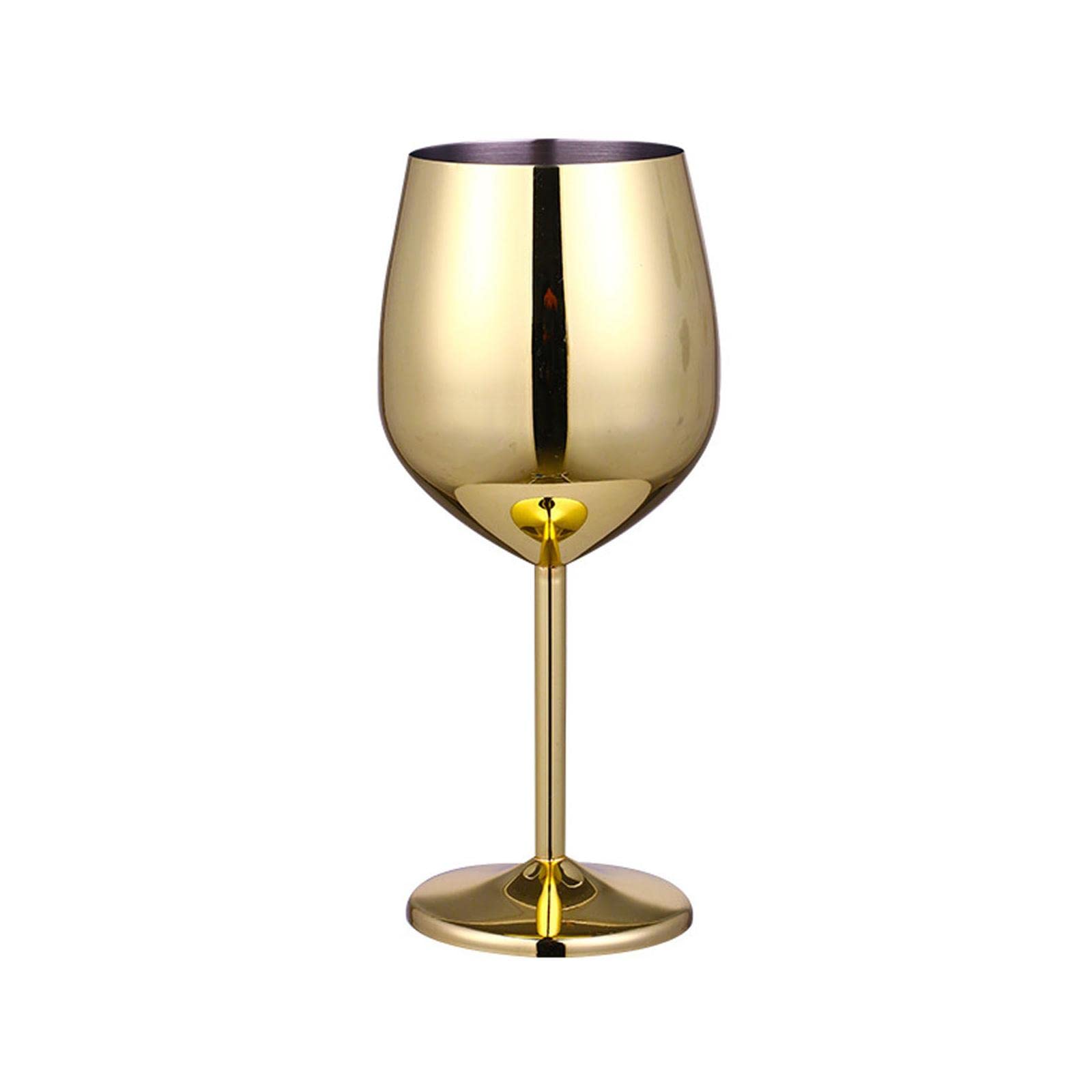 MALSSE 220 / 500ml Stainless Steel Wine Glass Cocktail Goblet Red Wine Glass Metal Champagne Cup for Restaurant Red Glasses Goblet Champagne Cups for Party Wedding Reception Gold Stainless Steel