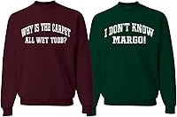 Vista 56 de Wild Bobby Why is The Carpet All Wet Todd Margo Couples Ugly Christmas Graphic Sweatshirts