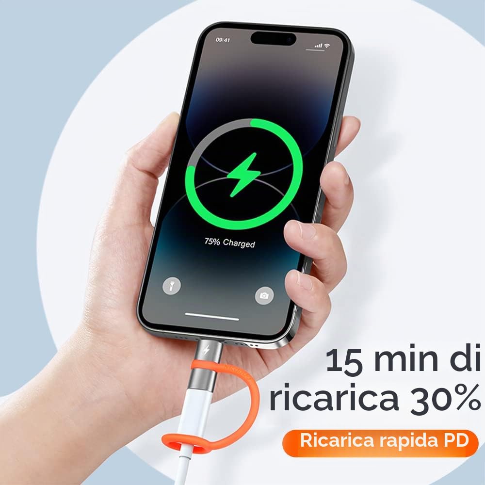 mcdodo Adattatore USB C a Lightning, adattatore Lightning USB C,PD 36W Supporto per ricarica rapida e sincronizzazione compatto per iPhone (1 pezzi)