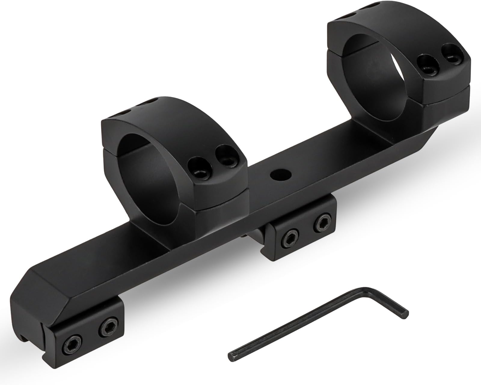 30mm Telescope Mount, 20 MOA Angle Compensation Dual Ring Monocular Mount, High Profile Offset Viewfinder Mount Base Fit 11mm Dovetail, Cantilever Optics Mount, 1.51 in Center Height