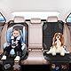 AiQInu Autositzschoner für Kindersitzunterlage, 2 Stück ISOFIX Sitzschoner Auto Kindersitz Rutschfester und Wasserdichter mit Dicker Polsterung und 2 Netztaschen