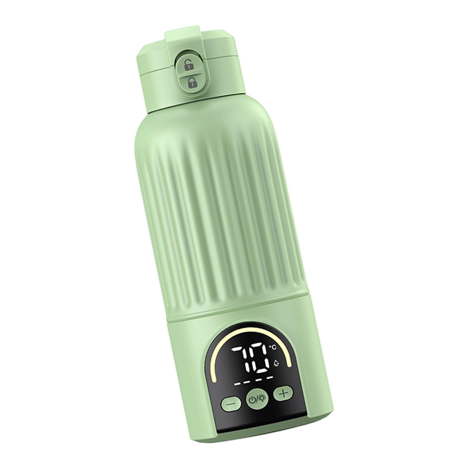 Scaldabiberon senza fili 30 W tipo C ricaricabile 500 ml tazza di riscaldamento rapido con visualizzazione della temperatura per neonati Scaldabiberon senza fili tipo C ricaricabile