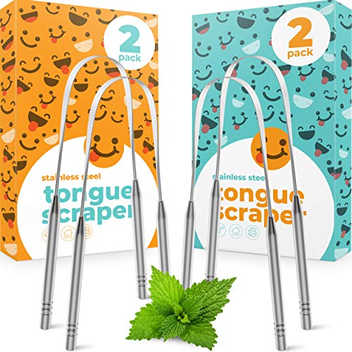Tongue Scraper (2 Pack), Stainless Steel Tongue in Pakistan