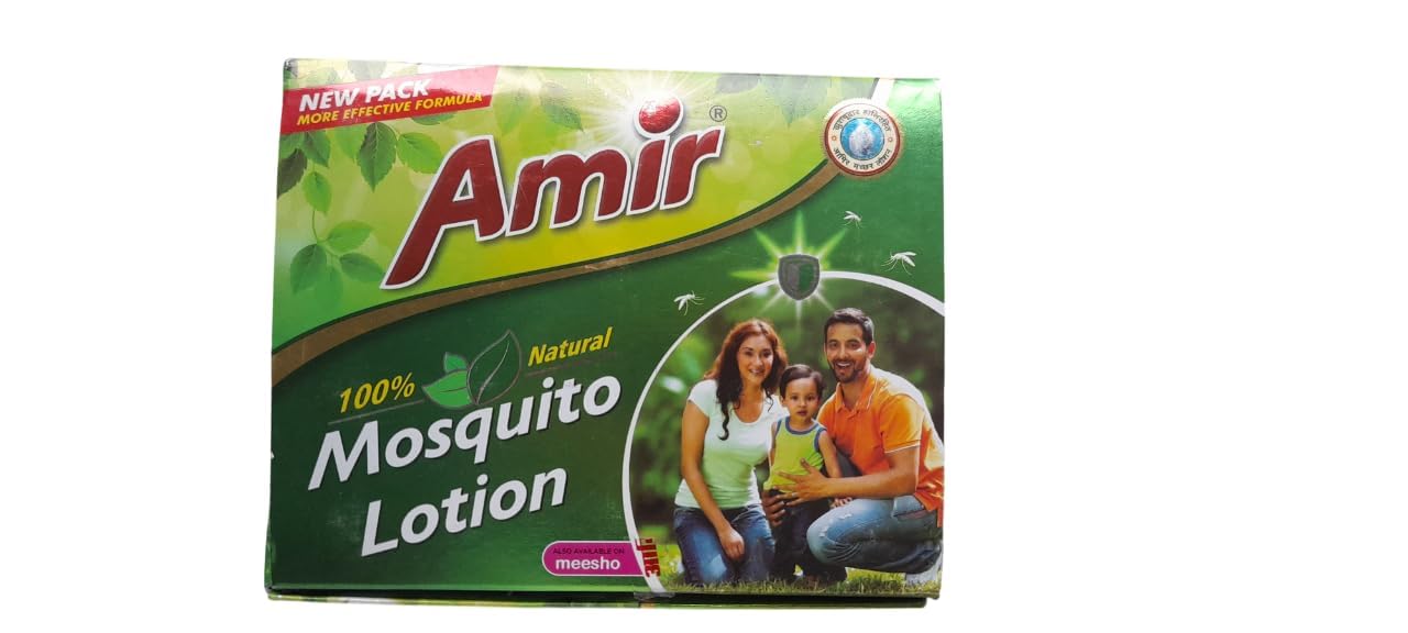 amir natural mosquito lotion, 100% natural formula, new pack | mosquito repellent, natural ingredients, family protection, skin lotion, new formula