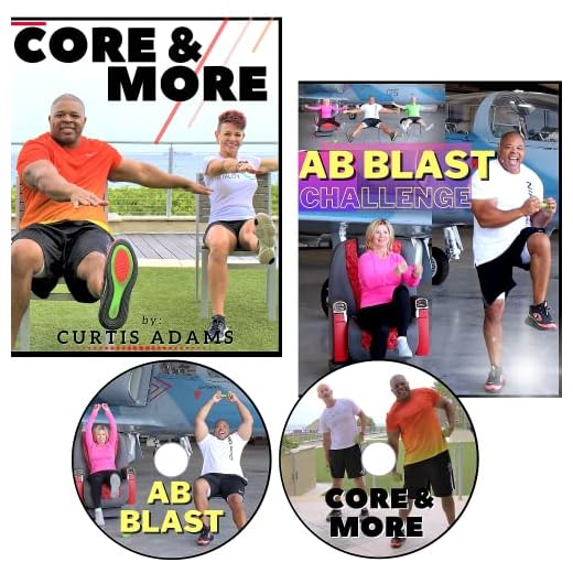AB Blast Exercise DVDs for Seniors & Beginners- Trim Waistline- Get Energized & Stronger- Low Impact- NO Floor Exercise for seniors Fitness for Seniors DVD, Chair exercises for seniors for your core.