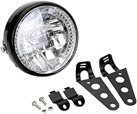 JIAHEY 7 Hüvelykes Motoros LED Fényszóró Fehér Színben Vízálló Kivitelben Irányjelzővel és Rögzítő Konzollal 12V 35W 1