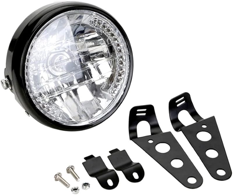 JIAHEY 7 Hüvelykes Motoros LED Fényszóró Fehér Színben Vízálló Kivitelben Irányjelzővel és Rögzítő Konzollal 12V 35W