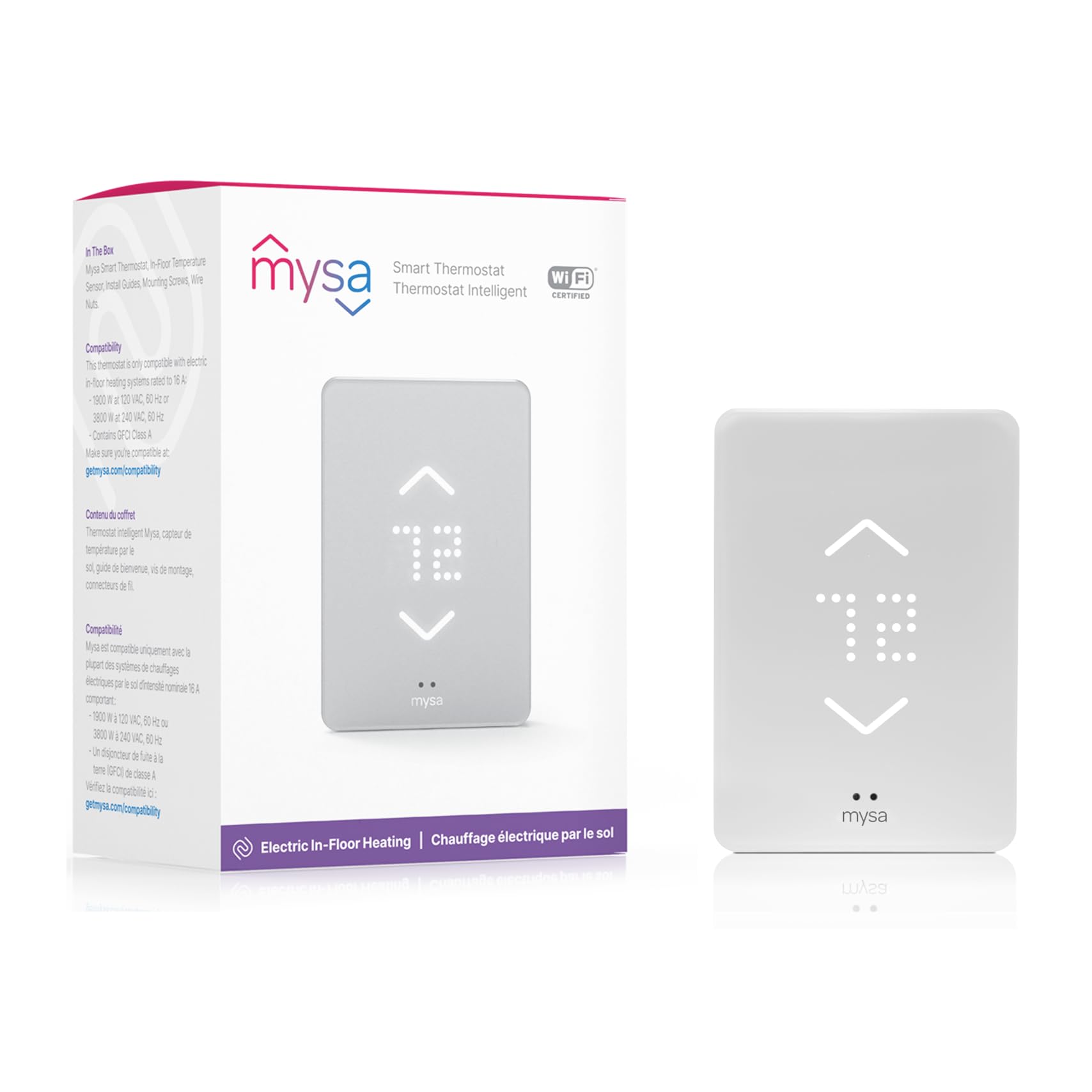 Mysa Smart Thermostat For Mini-Split Heat Pumps | Smart Controller To Replace Remote | Easy Setup | Use W/HomeKit, Alexa, Google Home | Wi-Fi Programmable | Remote Control With Free App