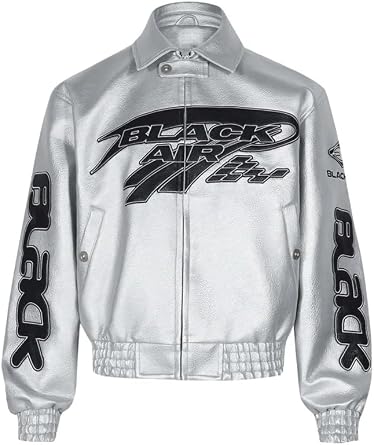 thesupermade Leather Jacket Biker Racing Faux Motorcycle Moto Varsity Streetwear Bomber Jacket