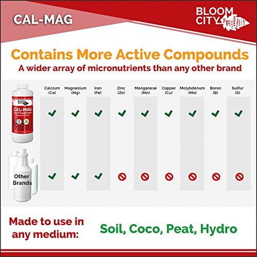 Bloom City Professional Grade Ultra Pure Cal-Mag Growing Fertilizer, 2.5 Gallon (320 Oz) #TOP3
