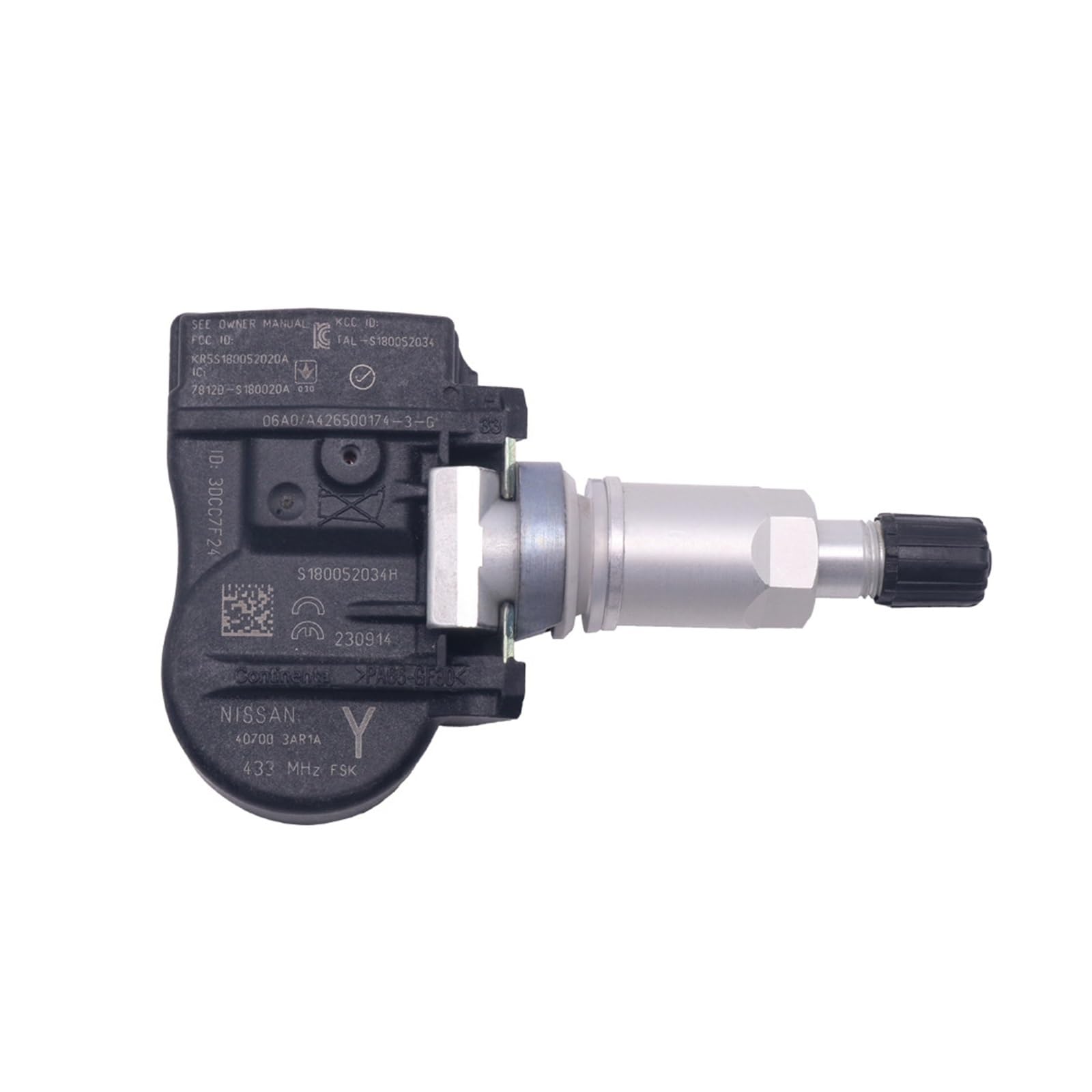 Capteur 40700-3AR1A de pression des pneus TPMS 433MHz pour roue de voiture