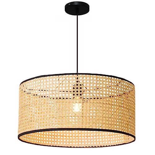 Lustre en bambou monocouche 60 cm et plafonnier minimaliste tropical XLFCHGB