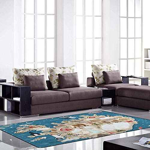 Tapis carte Islande pour décorer un salon chaleureux - 4
