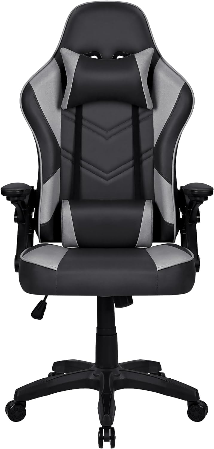 Silla Gamer o Gaming Profesional, Ergonómica, Tela Transpirable y Antimanchas, Reposabrazos, reposacabezas, cojín lumbar. Adultos, niños. Altura Regulable y Respaldo reclinable. Ordenador - oficina.