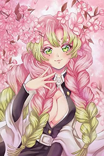 Kits de pintura de diamante de anime para adultos, kit de arte de diamante 5D Demon Slayer de...